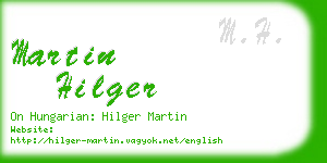 martin hilger business card